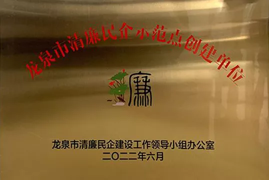 Longquan City clean private enterprise demonstration site to create units